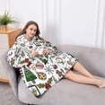 thumbnail image 5 of Oversized Wearable Blanket Hoodie,Multicolor Christmas Pattern Sherpa Blanket Hoodie with Super Pockets,Super Warm Fuzzy Pullover for Women & Men, 5 of 6