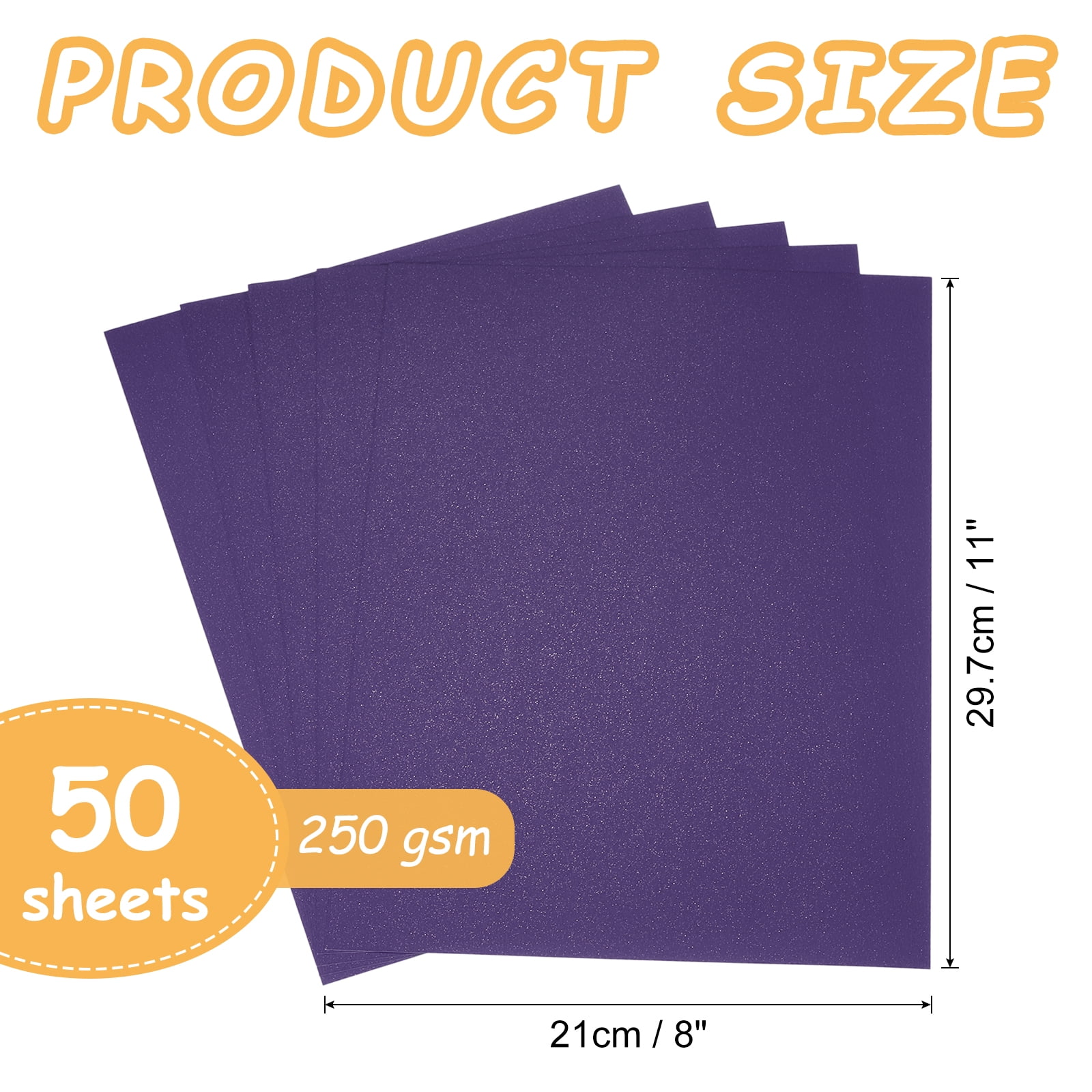 Uxcell Shimmer Cardstock Paper, Shimmer Paper Sheets, Metallic Cardstock Paper for Art Supplies, Paper Crafting, DIY Craft Deep Purple