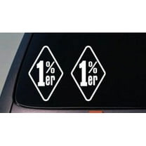 1% ER ONE PERCENTER BIKER VINYL DECAL / STICKER PAIR 6" *C134*