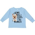 thumbnail image 3 of Inktastic A Girl Who Loves Her Yorkie Boys or Girls Long Sleeve Toddler T-Shirt, 3 of 5