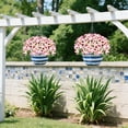 thumbnail image 6 of Artificial Bouquet Fake Flowers for Wedding Home Hotel Decoration Arrangement Centerpiece Photography Prop and Vase Filler Hot Pink 1Pcs, 6 of 6