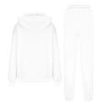 thumbnail image 4 of Women's Plus Size Two Piece Outfits Sweatsuits Sets Long Sleeve Loungewear Tracksuit Sets White XXXL, 4 of 4