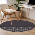thumbnail image 4 of Round Rug 4Ft Washable Non-Slip, Boho Purple Flower Circle Area Rugs for Living Room Bedroom, Abstract Bohemia Pesley Floral Indoor Floor Mats Carpet Runner for Home Decor Aesthetic, 4 of 8