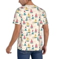thumbnail image 2 of Goofa Reto Marine Nautical Pattern Mens Golf Shirt Baseball T-shirt Moisture Wicking Dry Fit Performance Sport Short Sleeve Striped Golf Polo Shirts-, 2 of 7