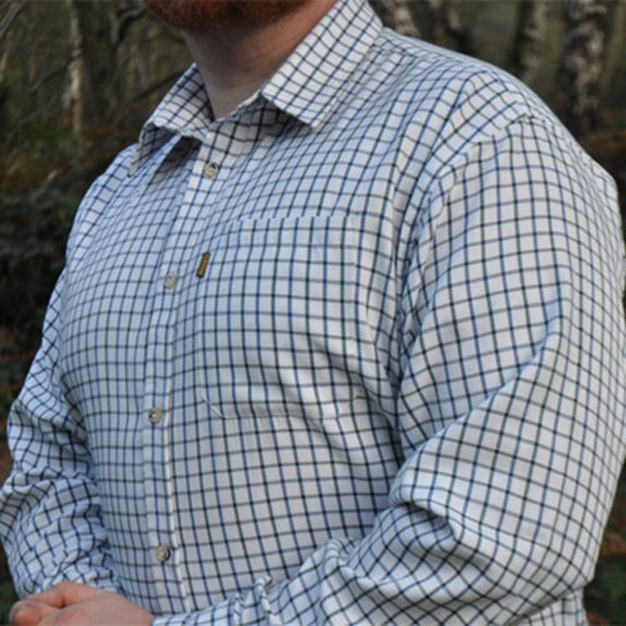 Game Technical Apparel Mens Tattersall Shirt - Blue X-Large Blue