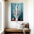 thumbnail image 2 of Elephant Stock Llama On A Toilet Wall Art - Vertical Canvas Wall Art - Bathroom Wall Decor - Humor Canvas - White And Teal Decor - 32" x 48", 2 of 8