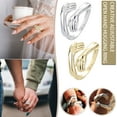 thumbnail image 2 of Dengmore Ring Gold Silver Personality Ring Adjustable Fashion Hugging Open Ring, 2 of 7
