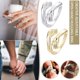 thumbnail image 1 of Anillo Ganfancp de Oro Personalidad Moda Abrazo Abierto 1X, 1 of 1