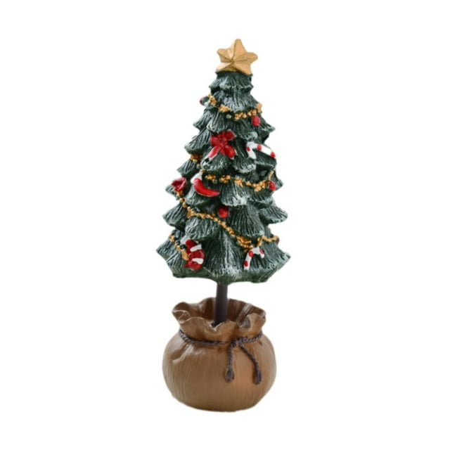 Pequeño árbol de Navidad artificial de mesa, estatua de árbol de Navidad, adorno navideño, mini árbol de Navidad de escritorio para dormitorio y comed