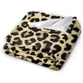 thumbnail image 2 of Cheetah Leopard Print Animal Skin Throw Blanket for Couch Sofa Bed 80" X 60", Queen Size Fuzzy Soft Plush Throws for Adults, Lightweight Cozy Summer Autumn Blankets All Seasons, 2 of 6