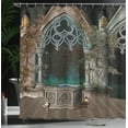 thumbnail image 4 of Ambesonne Gothic Shower Curtain, Old Gateway to Forest, 69"Wx84"L, Grey Teal, 4 of 5