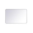 thumbnail image 1 of Elegant Decor MR802842WH 28 x 42 in. Soft Corner Metal Rectangular Mirror, White, 1 of 6