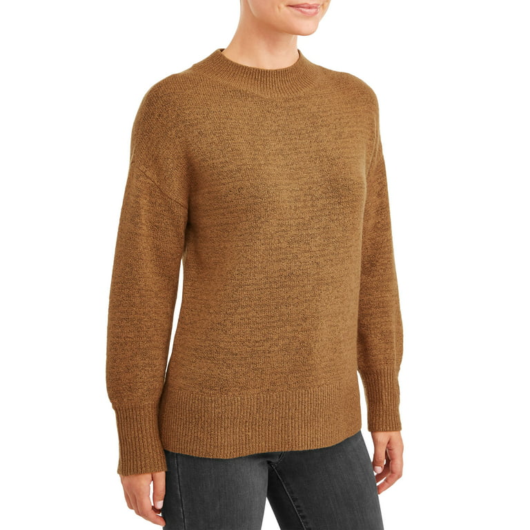 Mock Neck Tunic Sweater