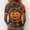 thumbnail image 5 of Yuhangmm Halloween Shirts for Women Effortless Casual Printed Loose Fit T Shirt for Comfort and Style with Relaxed Silhouette Multicolour XL, 5 of 6