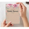 thumbnail image 3 of Inkdotpot 30 Bridal Shower InvitationsRustic Kraft FloralWedding Fill-In Style Invites Blank Invites, 3 of 8