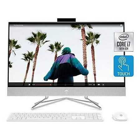 HP Pavilion 27 Touch Desktop 512GB SSD 5TB HD Win 10 Pro(Intel 10th gen Quad Core CPU and Turbo to 4.90GHz,16 GB RAM, 512GB SSD + 5 TB HD, 27-inch FHD Touchscreen, Win 10 Pro) PC Computer All-in-One