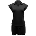 thumbnail image 3 of Women's Skirt Suit Athletic Set Short Sleeve Collared Top Comfortable Tennis Outfit Spring Summer Fall Casual Wear Machine Washable, 3 of 4