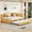 Yellow, variant on Bellemave Twin Size Daybed with Trundle, Linen Upholstered Daybed with Twin Trundle, Twin Size Sofa Bed Frame for Bedroom Guest Room Living Room(Beige)