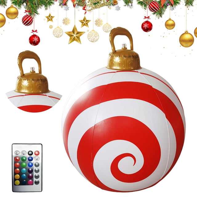 Decoraciones Navideñas Bolas Inflables 24 Pulgadas Con
