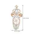 thumbnail image 2 of EIMELI Ring Rings Nail Finger Fingernail Jewelry Fingertip Joint Rhinestone Decor Fingernails Hand Knuckle Crystal Full Cover, 2 of 6