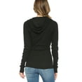 thumbnail image 4 of Urban Look Women's Casual Lightweight Thermal Zip Up Hoodies (Medium, Black), 4 of 5