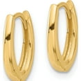 thumbnail image 2 of 14K Yellow Gold Polished Oval Hinged Hoop Earrings (Width 10.2) (Length 12.6) - Jbsp, 2 of 5