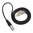 thumbnail image 4 of Cable adaptador divisor en Y de audio de 2 conectores macho phono a XLR macho de 3 pines. 15 millones, 4 of 9