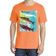 thumbnail image 2 of Wild Bobby, Atlantic Chum Sakeye Salmon, Fish, Trio Garment-Dyed Washed Look Short Sleeve Tees, Neon Orange, X-Large, 2 of 3
