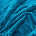 thumbnail image 3 of JML 3.3 lb Lightweight Embossed Plush Fleece Bed Blanket, Blue, Full/Queen, 3 of 5