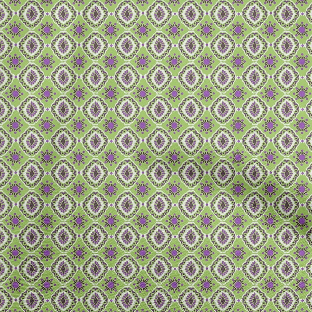 oneOone Silk Tabby Light Green Fabric Asian Block Sewing Material Print Fabric By The Yard 42 Inch Wide