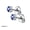 01#sapphire, variant on EAR PIERCING STUDS EARRINGS STUD CERTIFIED STERILE GOLD SILVER COLOUR 2mm-01#pearl white