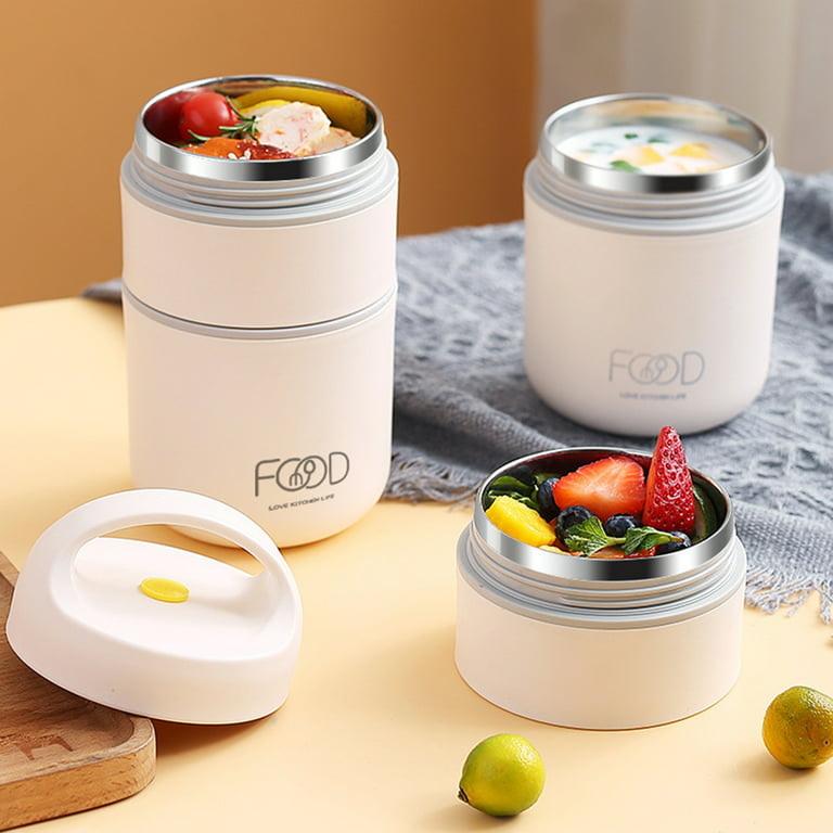 316 Stainless Steel Lunch Box Cute Bento Lunch Box Double-layer C