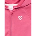 thumbnail image 6 of Wonder Nation Toddler Girls Full Zip Hoodie, Sizes 12M-5T, 6 of 6