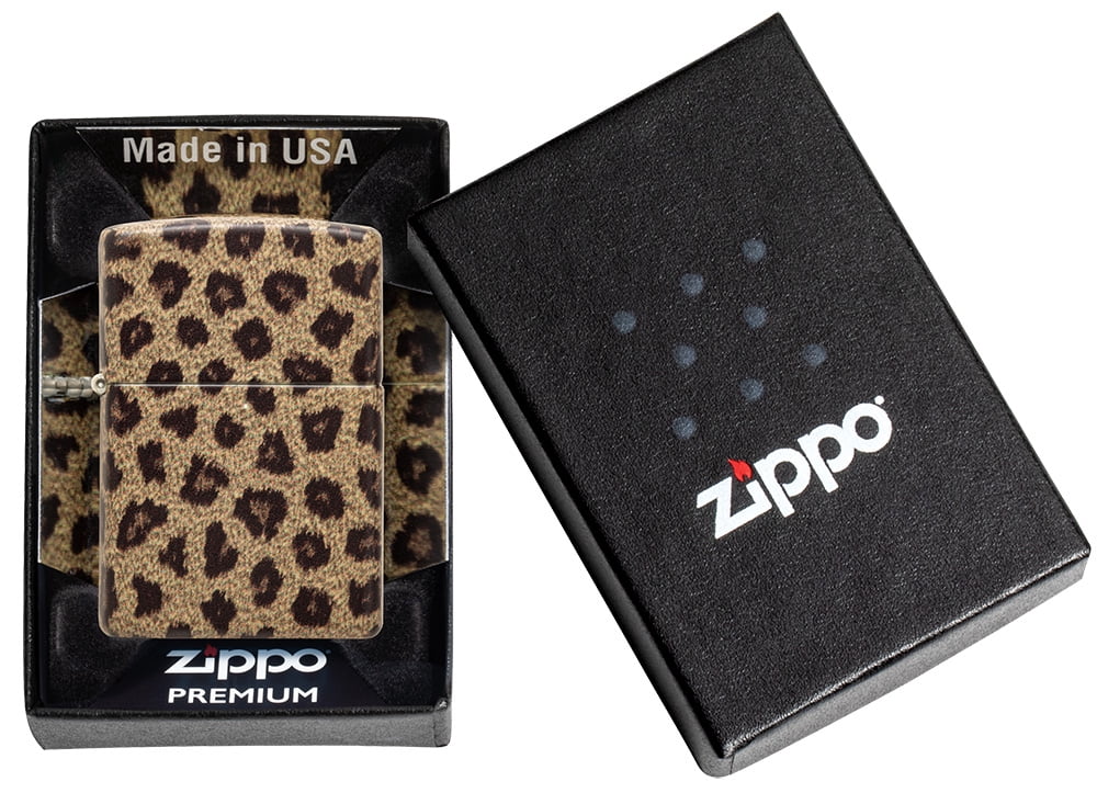 Zippo Leopard Print 540 Color Pocket Lighter