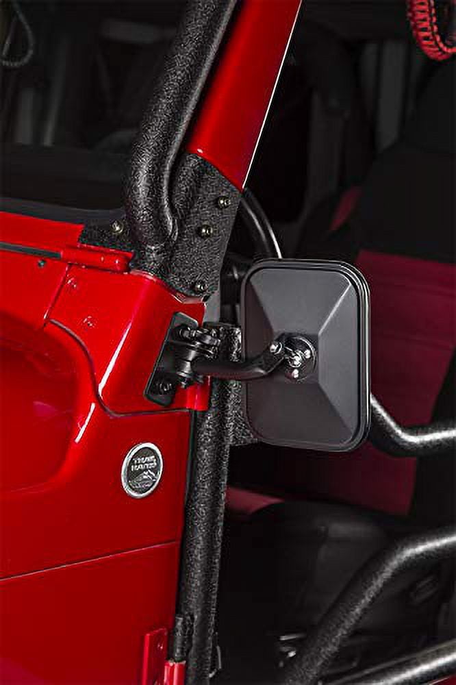 Rugged Ridge 11026.02 Mirror Relocation Bracket Kit, Stainless Steel; 97-02 Jeep Wrangler TJ