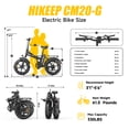 thumbnail image 5 of 1500W Peak Folding Electric Bike for Adults, 48V 25Ah UL 2849 Certified Battery, 20x4 Fat Tire E-Mountain Bicycle, Shimano 7-Speed, Rear Rack, Up to 30MPH, Black, 5 of 12