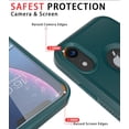 thumbnail image 3 of Funda de teléfono Diverbox para iPhone XR con vidrio templado verde oscuro, 3 of 7