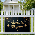 thumbnail image 5 of LUUFILx Cheers to 30 Years Banner Party Decorations Backdrop Background Celebration Decor Photography Props Anniversary Event Party Supplies, 5 of 8