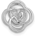 thumbnail image 3 of Avariah 14K White Gold Lab Grown Diamond SI1/SI2, G H, Flower Chain Slide, 3 of 5