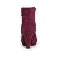 thumbnail image 2 of Unique Bargains Women's Zip Round Toe Heel Ankle Boots, 2 of 7