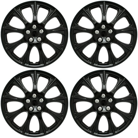 15 Inch Black Wheels - Cover Trend (Set of 4), 15