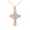 Two-Tone Rose, variant on 10k White Gold Celtic Cross Patron Saint Michael Archangel Heart Love Knot Pendant Necklace (PENDANT ONLY)