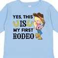 thumbnail image 4 of Inktastic Yes, This is My First Rodeo- Cowgirl in Hat and Boots Girls Long Sleeve Toddler T-Shirt, 4 of 5