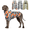 thumbnail image 1 of QBLEEV Warm Dog Winter Coat Windproof Cozy for Outdoor with Zipper Dog Cold Weather Jacket Fleece Lined for Large ,Small and Medium Dogs,Reflective Dog Clothes with Leash Hole,Orange Camo,L, 1 of 8