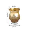 thumbnail image 4 of BalsaCircle 2 Pieces 6" Gold Crackle Glass Candle Holders Vases Reception Party Decorations, 4 of 6