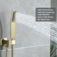 thumbnail image 4 of Brushed Gold Rain Shower System with 6 Body Shower Jets, Shower Jets System with Wall Mount 12'' Rain Shower with Hand Shower Full Body Shower Faucet with Jets, 4 of 9