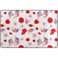 thumbnail image 4 of SKYSONIC 36x24in USA Flag Poppy Area Rug, Strips Stars Non-Slip Floor Carpet for Indoor Living Dining Room Bedroom, 4 of 7