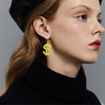 thumbnail image 1 of Earrings - Dollar Sign Shape Accessory for Everyday Style Hop Jewelry for All Ages Platform Competitor, 1 of 6