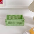 thumbnail image 5 of Mini Folding Plastic Storage Box Foldable Plastic Storage Case Desktop Carrying Basket, 5 of 8
