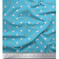 thumbnail image 1 of Soimoi Blue Rayon Fabric Oaknut Fruits Fabric Prints By Yard 42 Inch Wide, 1 of 3